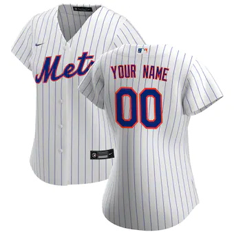 womens nike white new york mets home replica custom jersey